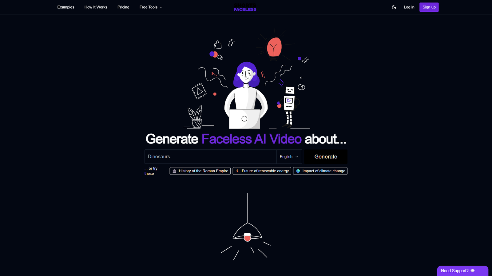 ShortsFaceless — интерфейс нейросети ShortsFaceless — интерфейс нейросети