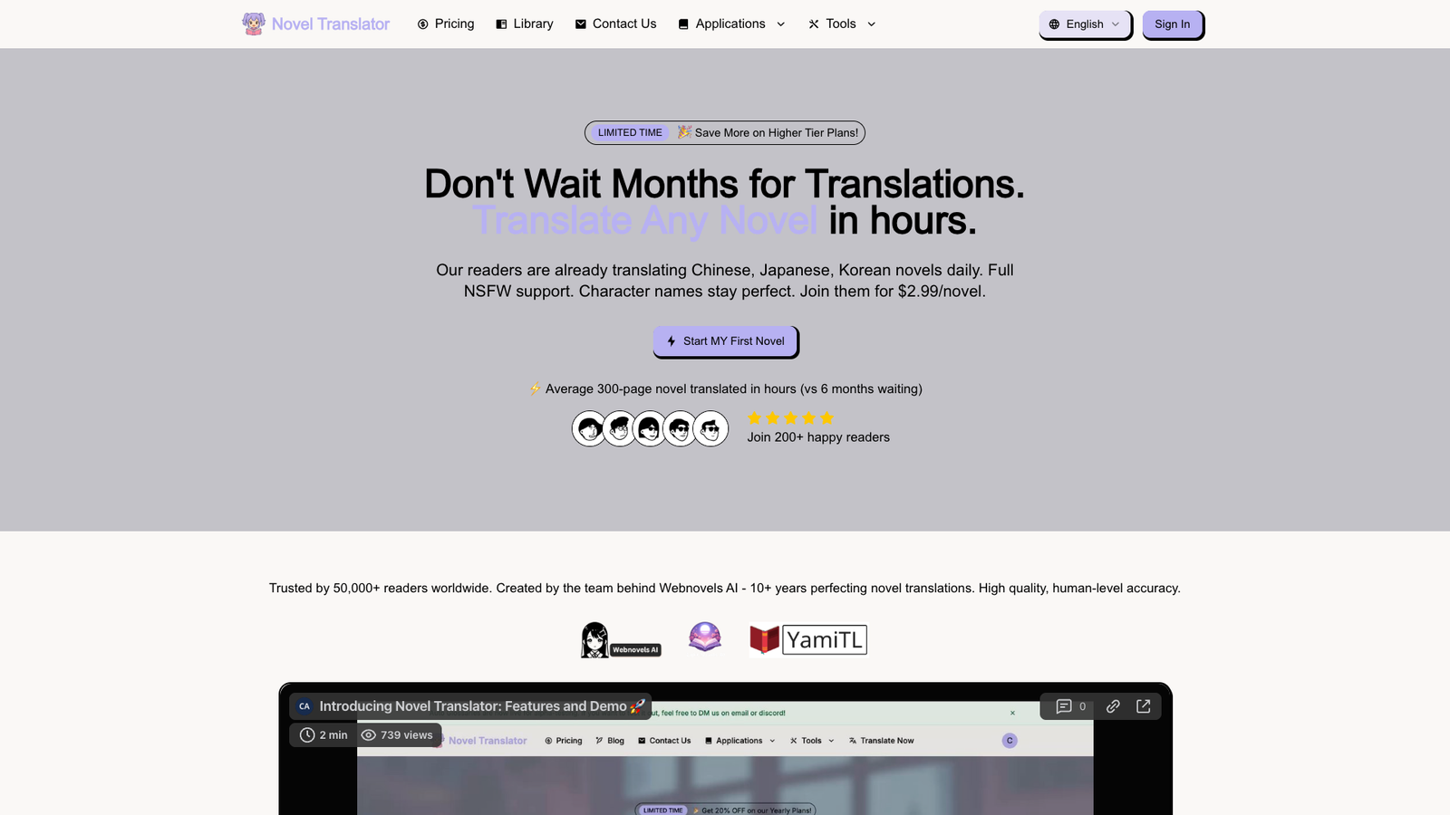 NovelTranslator — интерфейс нейросети NovelTranslator — интерфейс нейросети