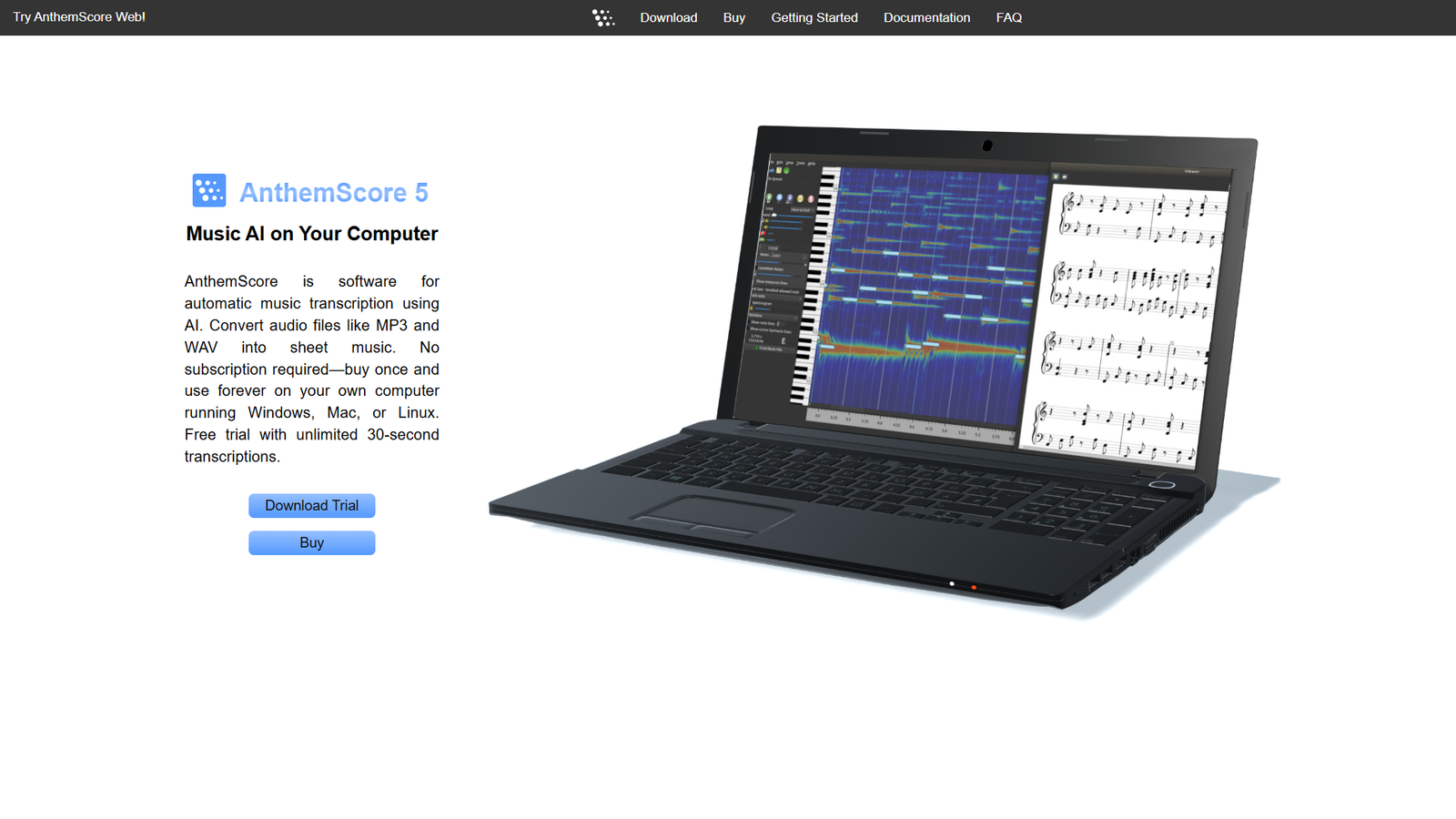 AnthemScore — интерфейс нейросети AnthemScore — интерфейс нейросети