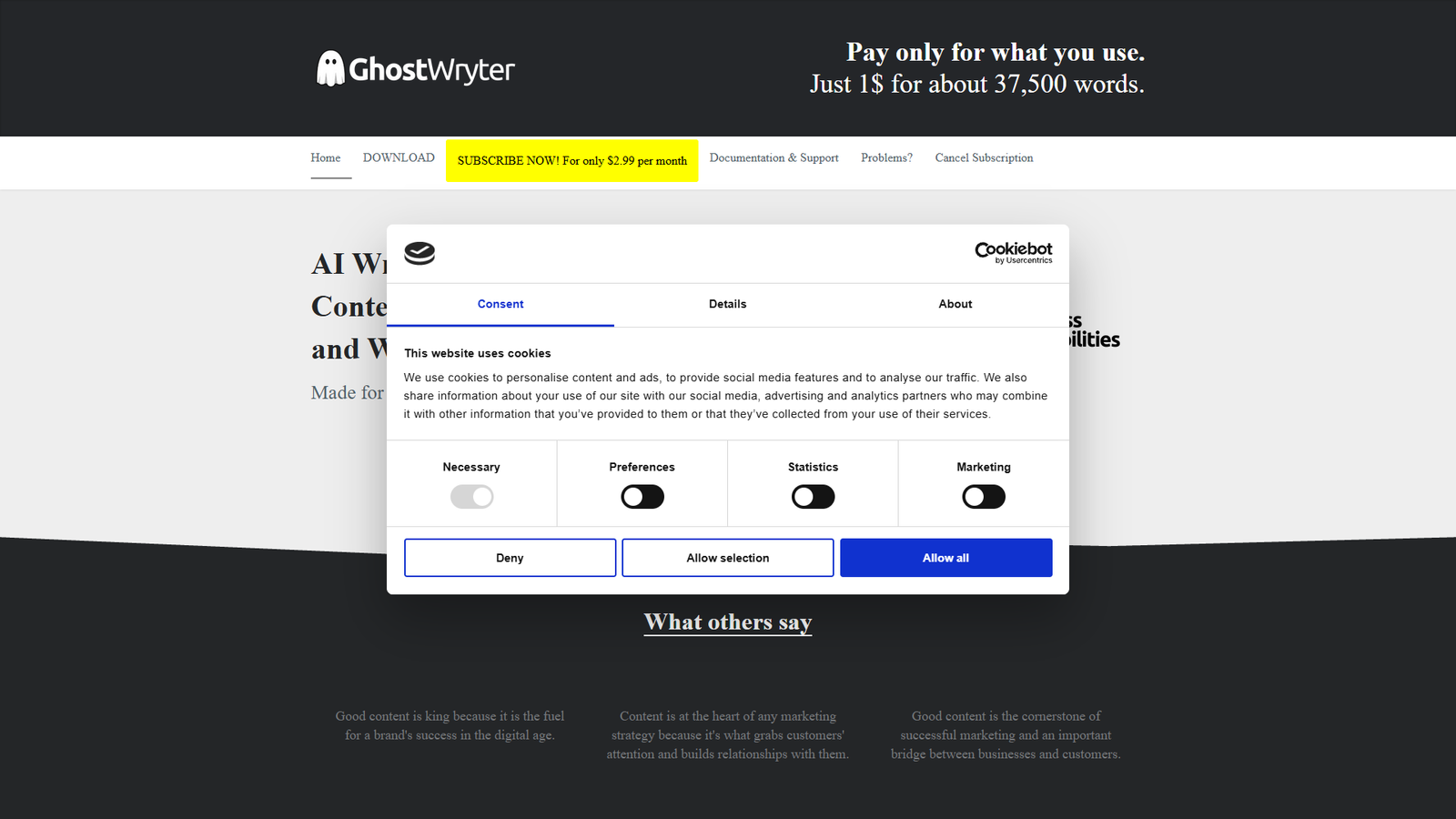 GPT GhostWryter — интерфейс нейросети GPT GhostWryter — интерфейс нейросети