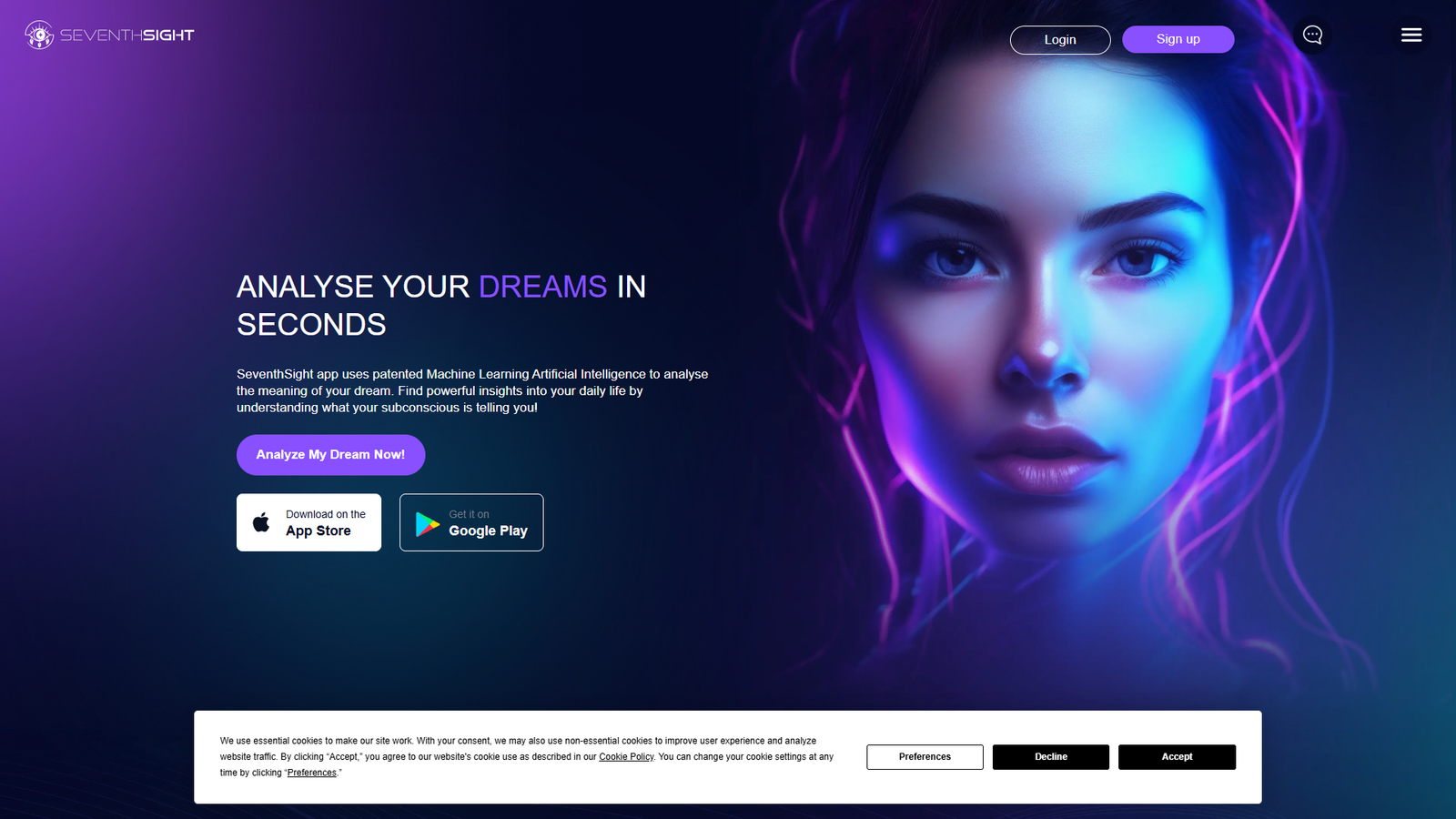 SeventhSight — интерфейс нейросети SeventhSight — интерфейс нейросети