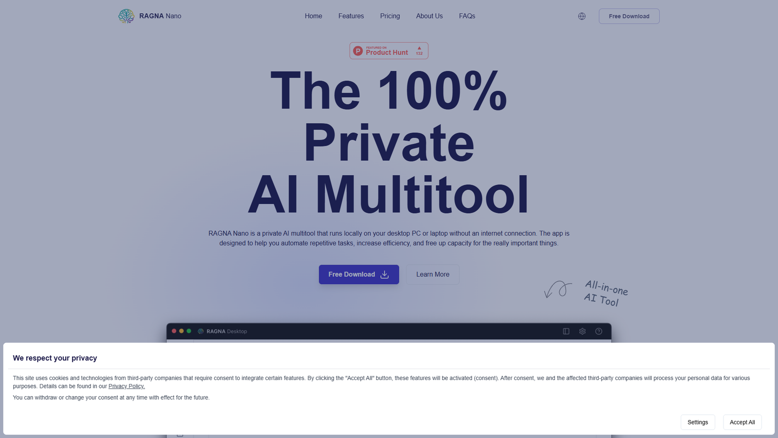 RAGNA Nano — интерфейс нейросети RAGNA Nano — интерфейс нейросети