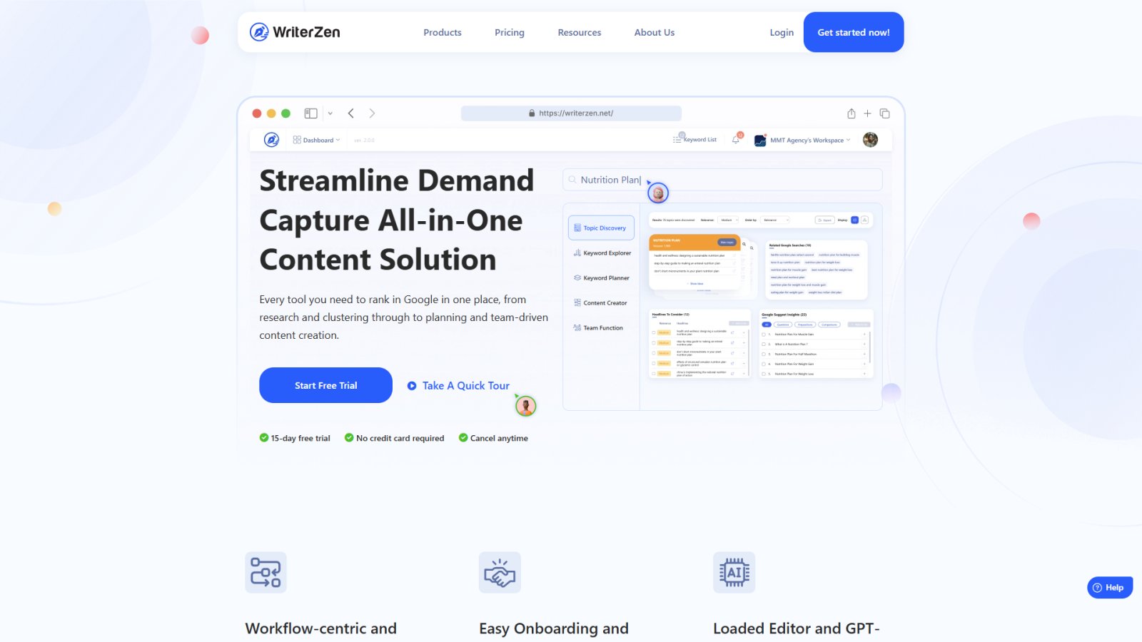 WriterZen нейросеть Главная страница