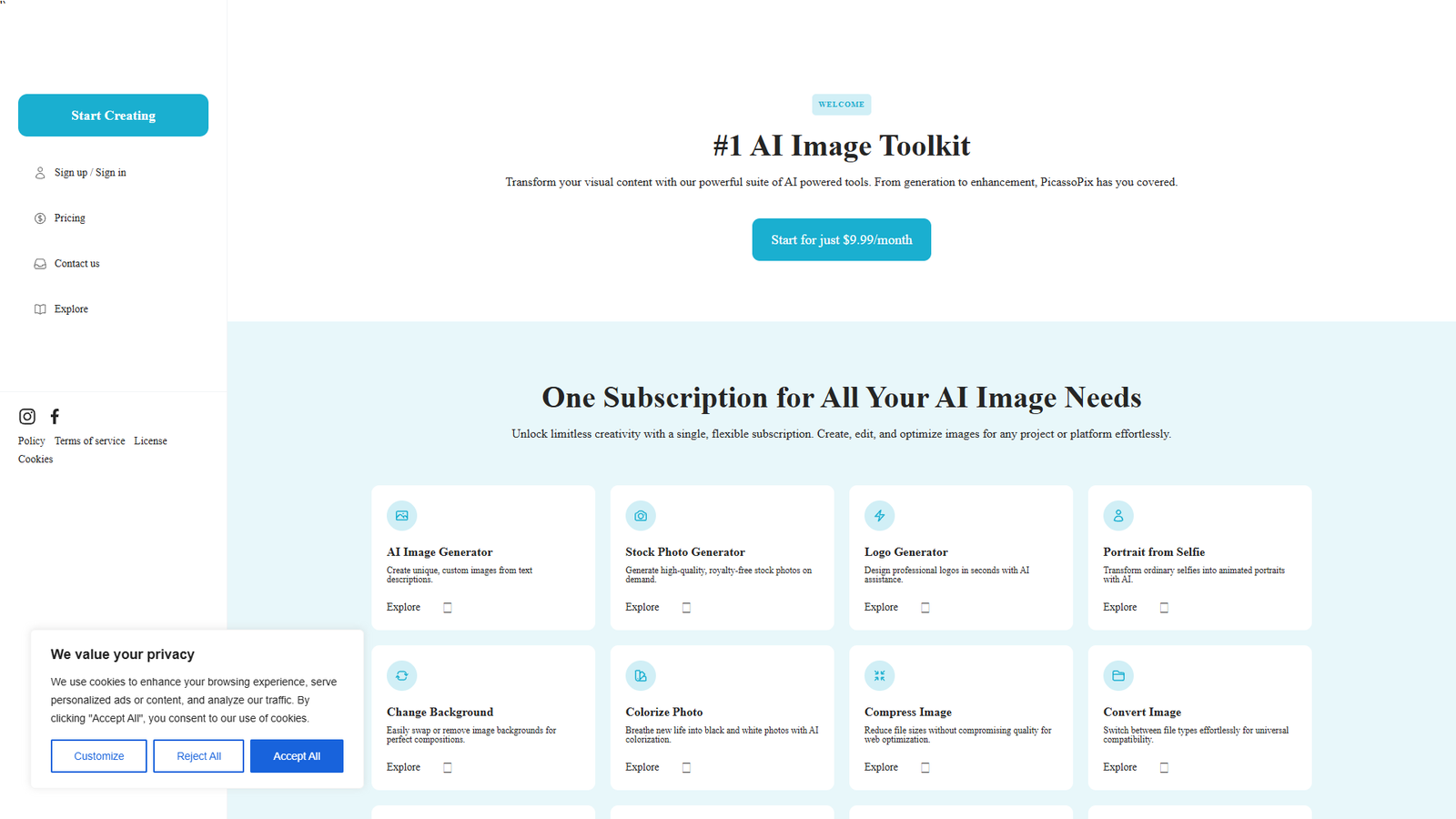 PicassoPix — интерфейс нейросети PicassoPix — интерфейс нейросети