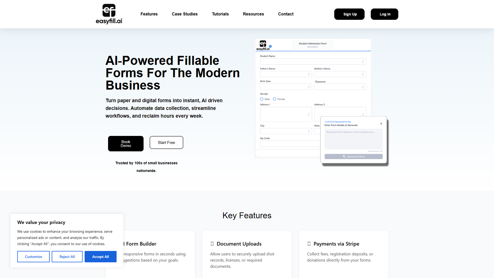 EasyFill AI — интерфейс нейросети EasyFill AI — интерфейс нейросети