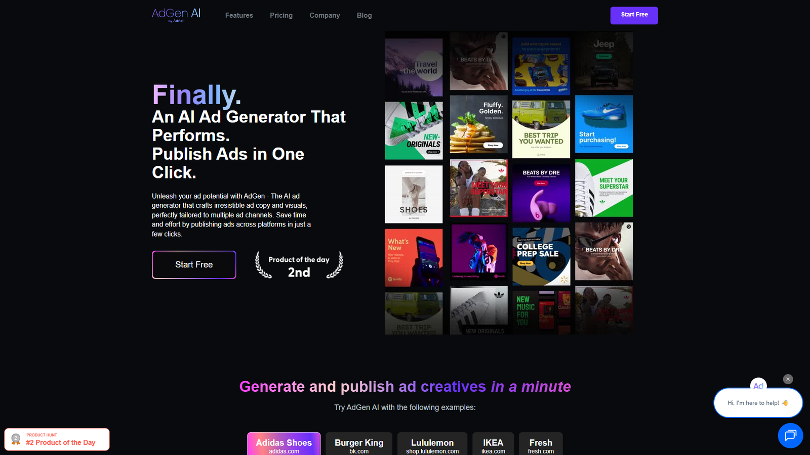 AdGen AI — интерфейс нейросети AdGen AI — интерфейс нейросети