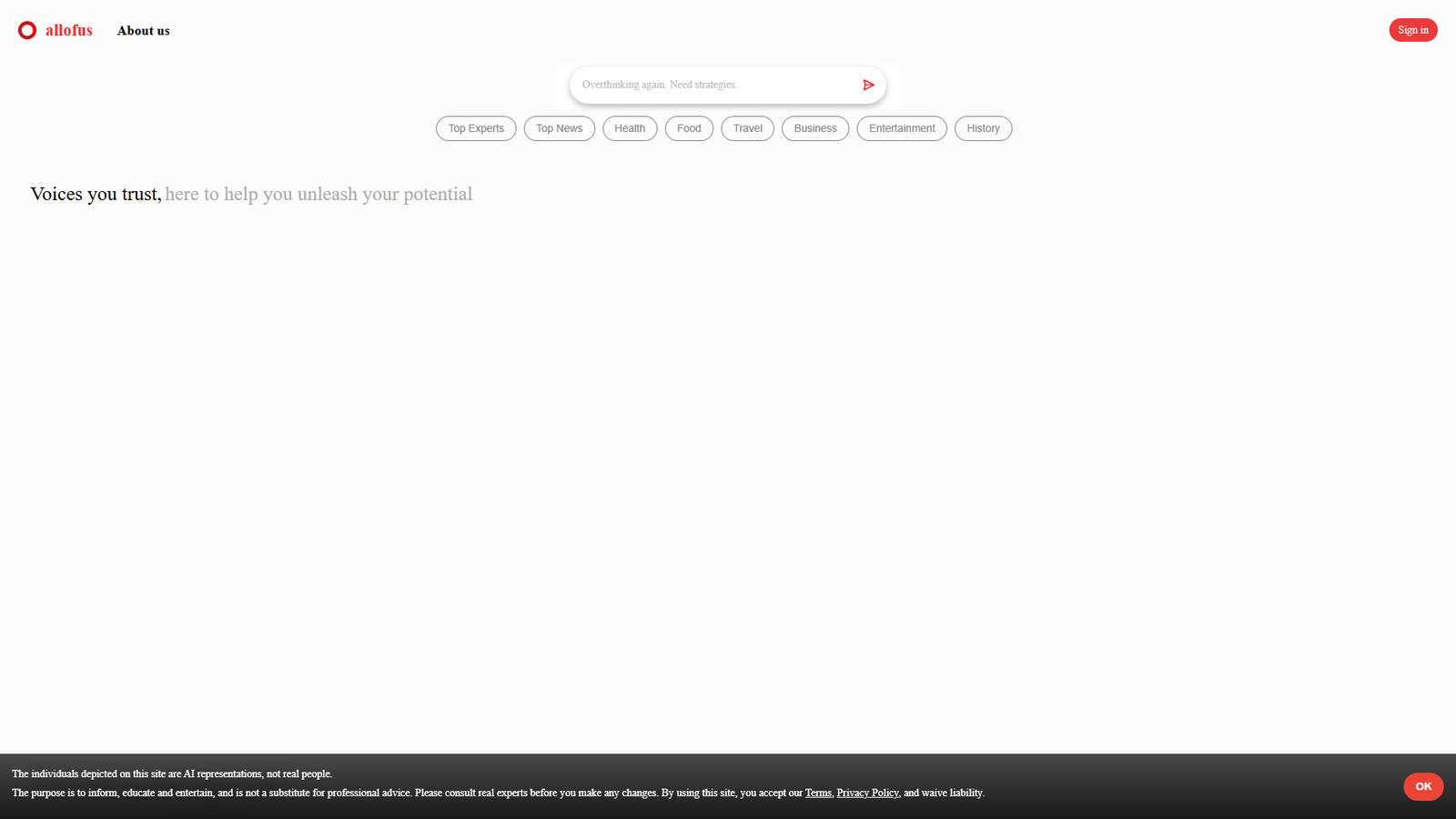 AllOfUs AI — интерфейс нейросети AllOfUs AI — интерфейс нейросети