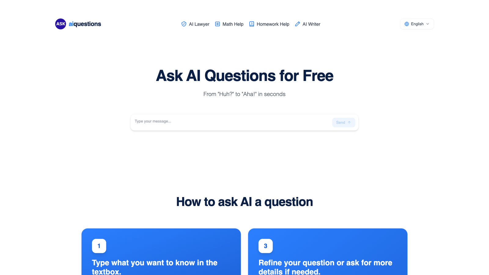 Ask AI Questions — интерфейс нейросети Ask AI Questions — интерфейс нейросети