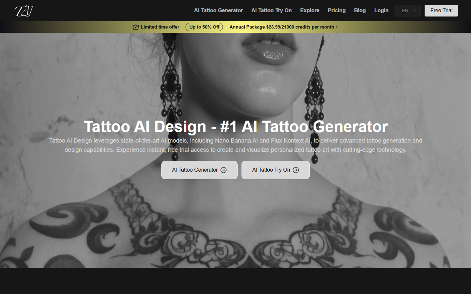 Tattoo AI Design — интерфейс нейросети Tattoo AI Design — интерфейс нейросети