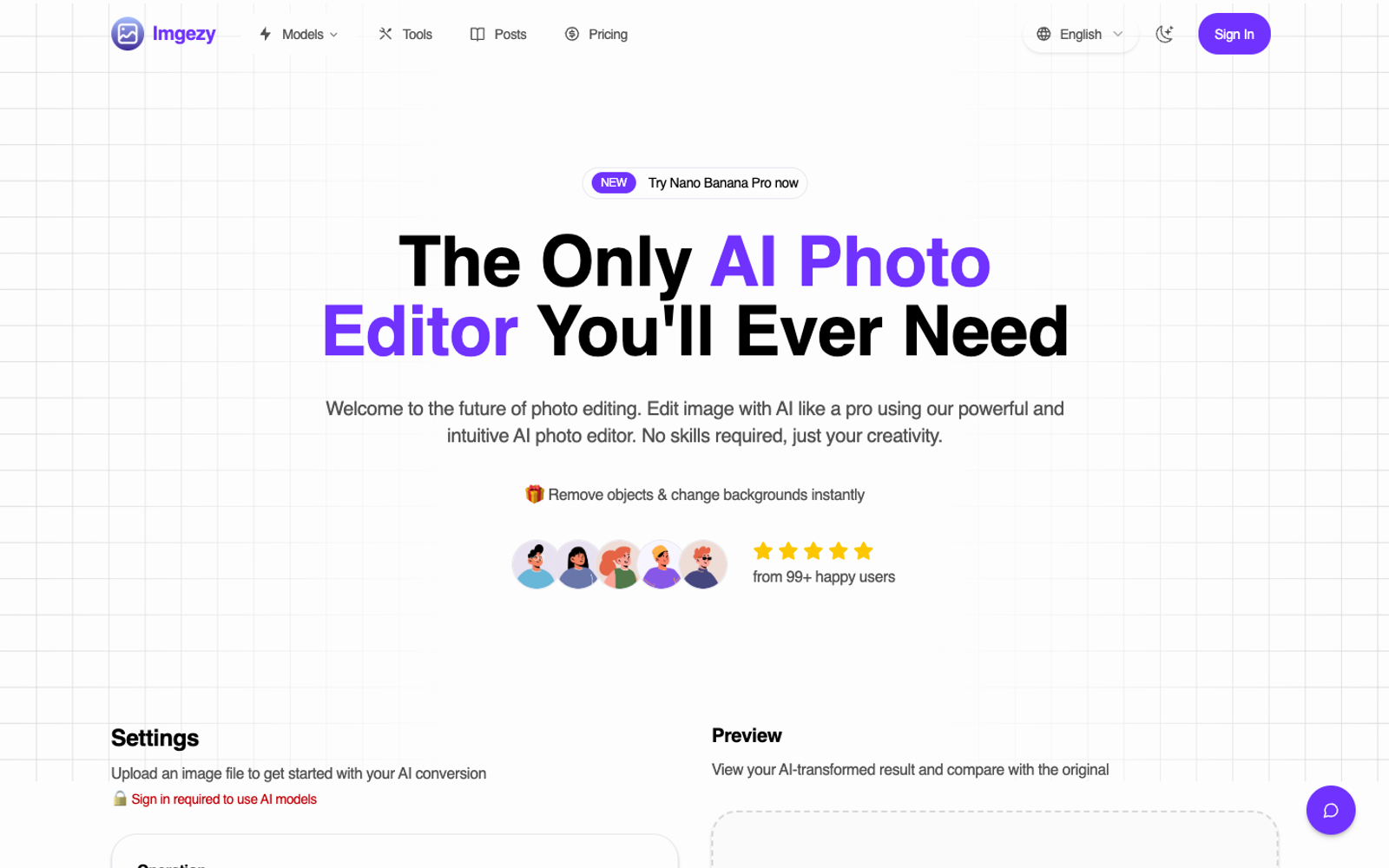 Imgezy — интерфейс нейросети