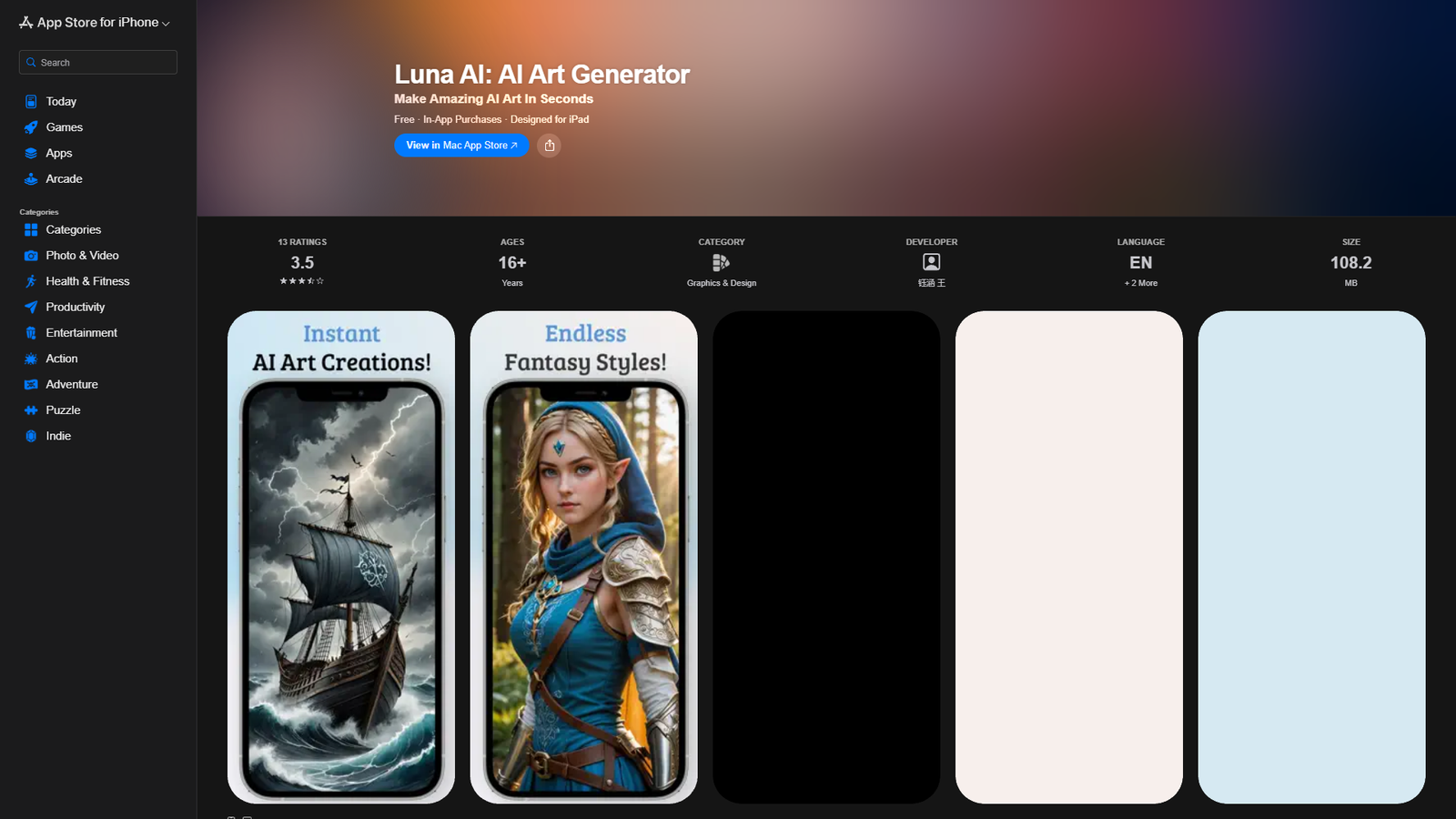 Luna AI AI Art Generator — интерфейс нейросети Luna AI AI Art Generator — интерфейс нейросети