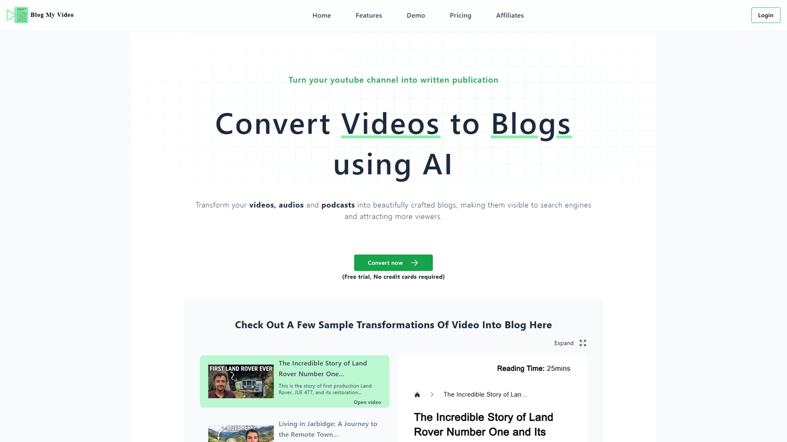 Blog My Video — интерфейс нейросети Blog My Video — интерфейс нейросети