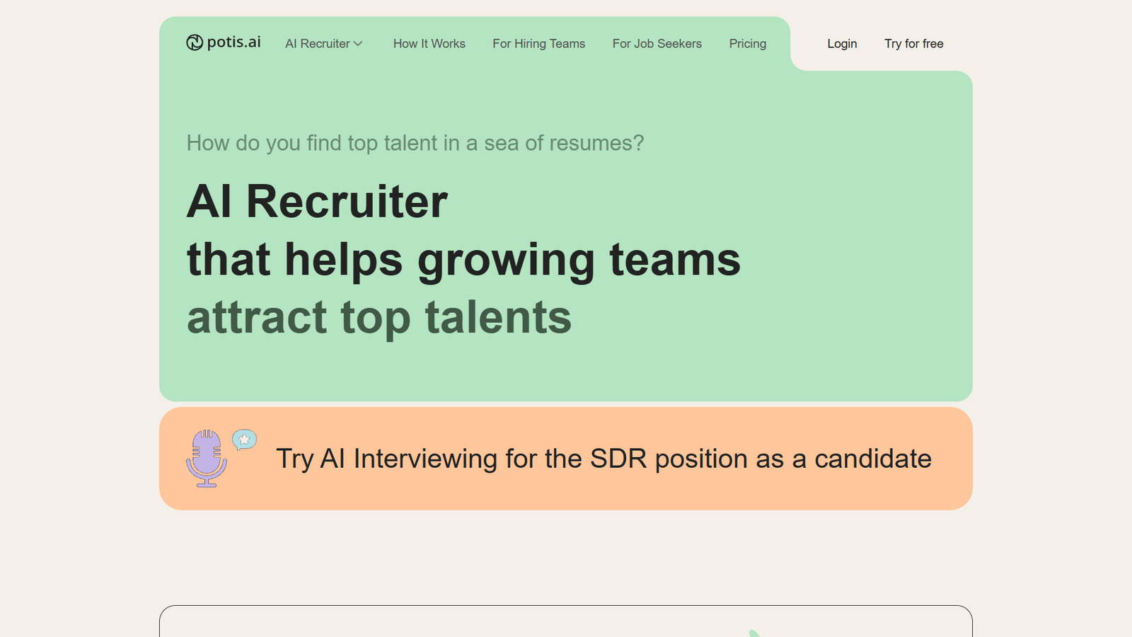 Potis AI — интерфейс нейросети Potis AI — интерфейс нейросети
