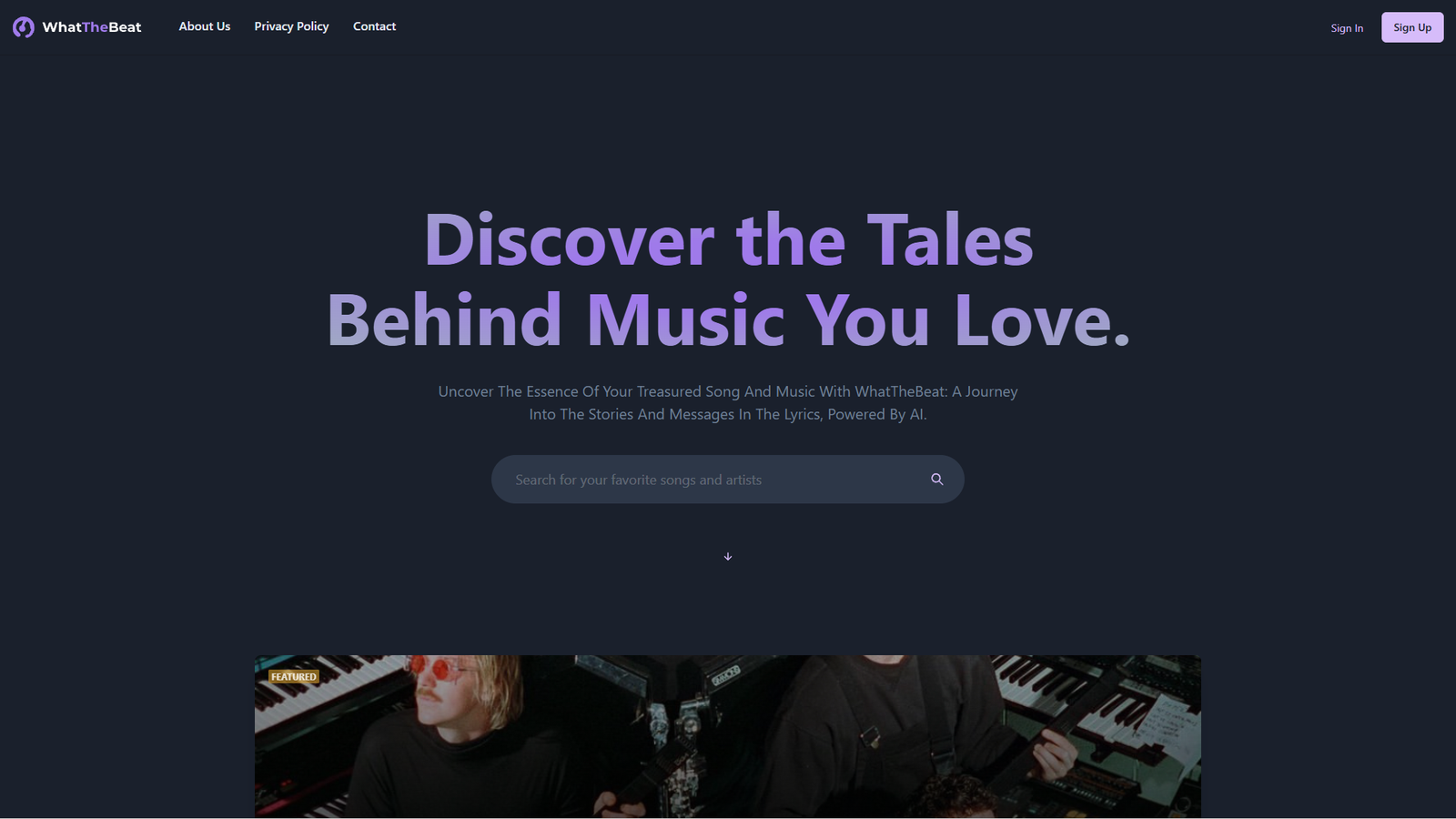 WhatTheBeat — интерфейс нейросети WhatTheBeat — интерфейс нейросети