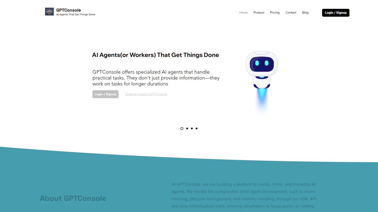 GPTConsole нейросеть Главная страница