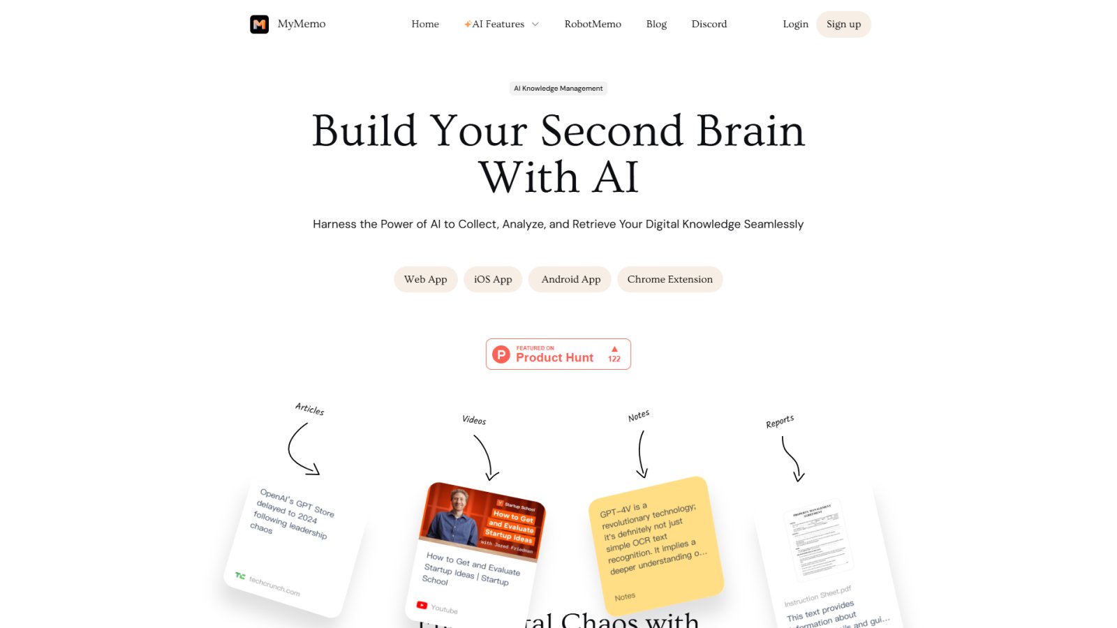 MyMemo AI нейросеть Главная страница