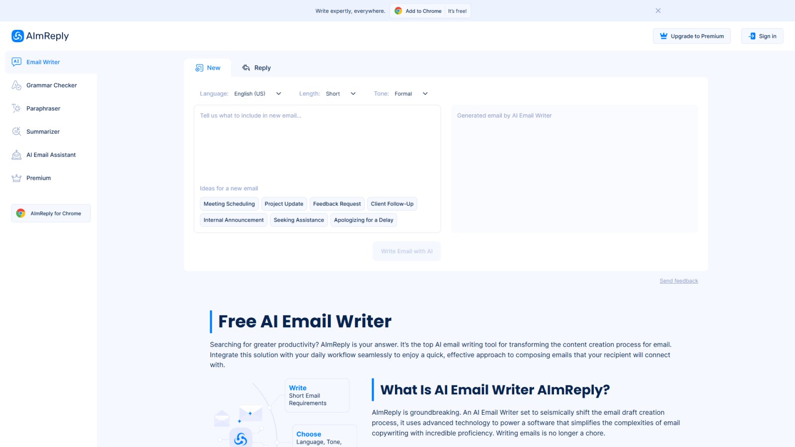 AImReply нейросеть Главная страница