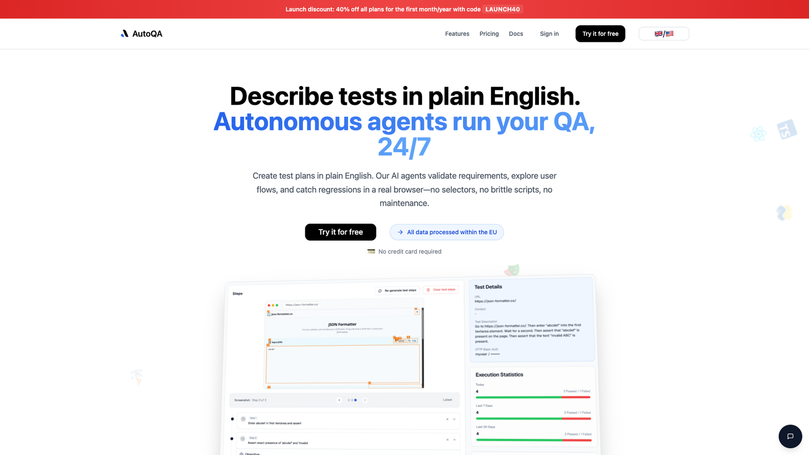 AutoQA — интерфейс нейросети