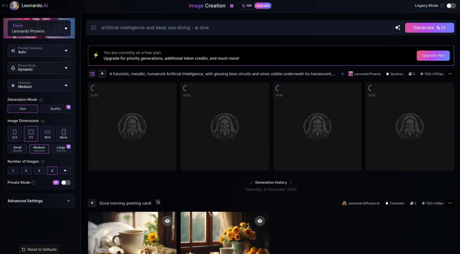 Leonardo AI интерфейс нейросети Leonardo AI интерфейс нейросети