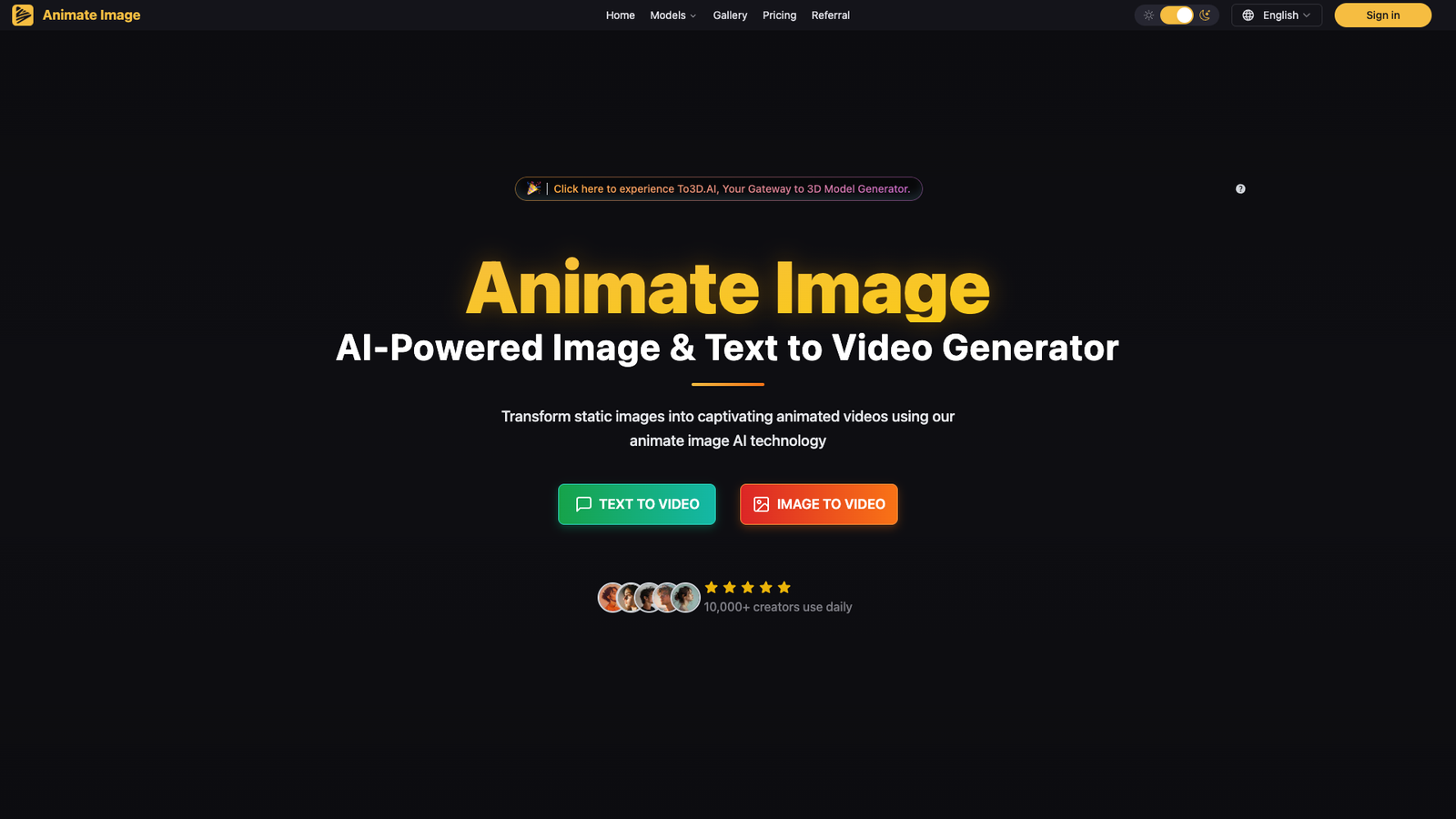 Animate Image — интерфейс нейросети Animate Image — интерфейс нейросети