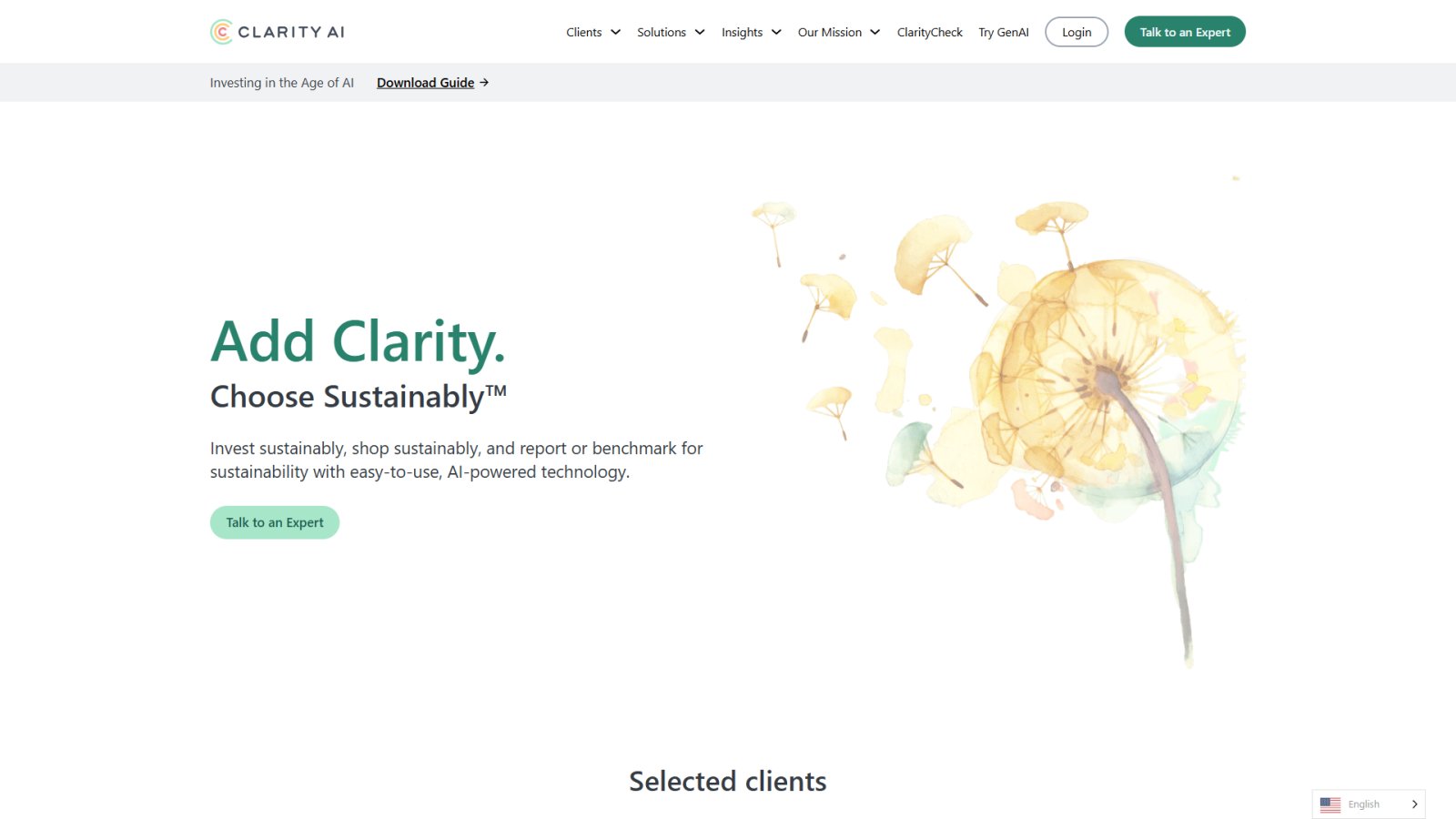Clarity AI нейросеть Главная страница