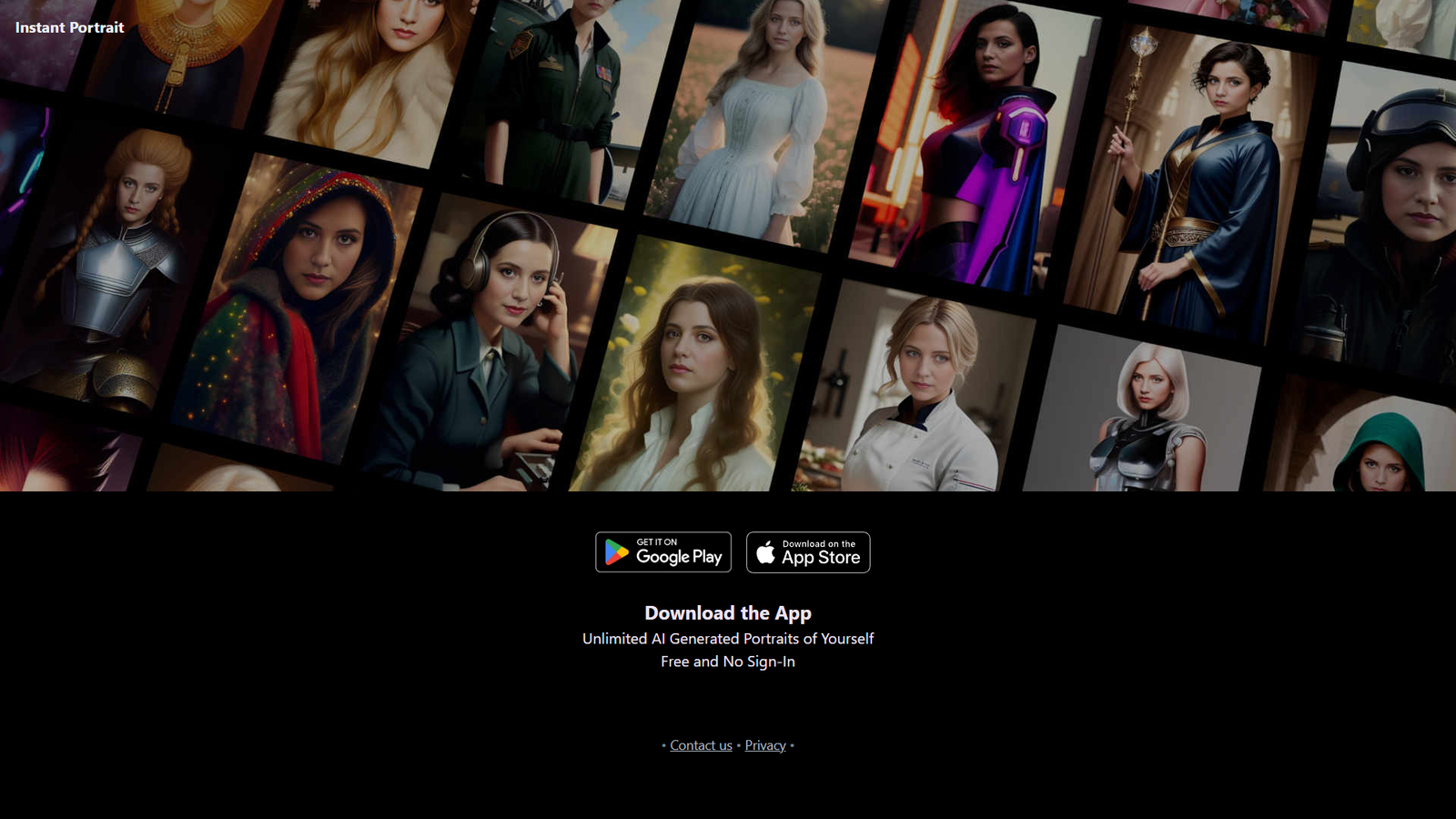 Instant Portrait — интерфейс нейросети Instant Portrait — интерфейс нейросети