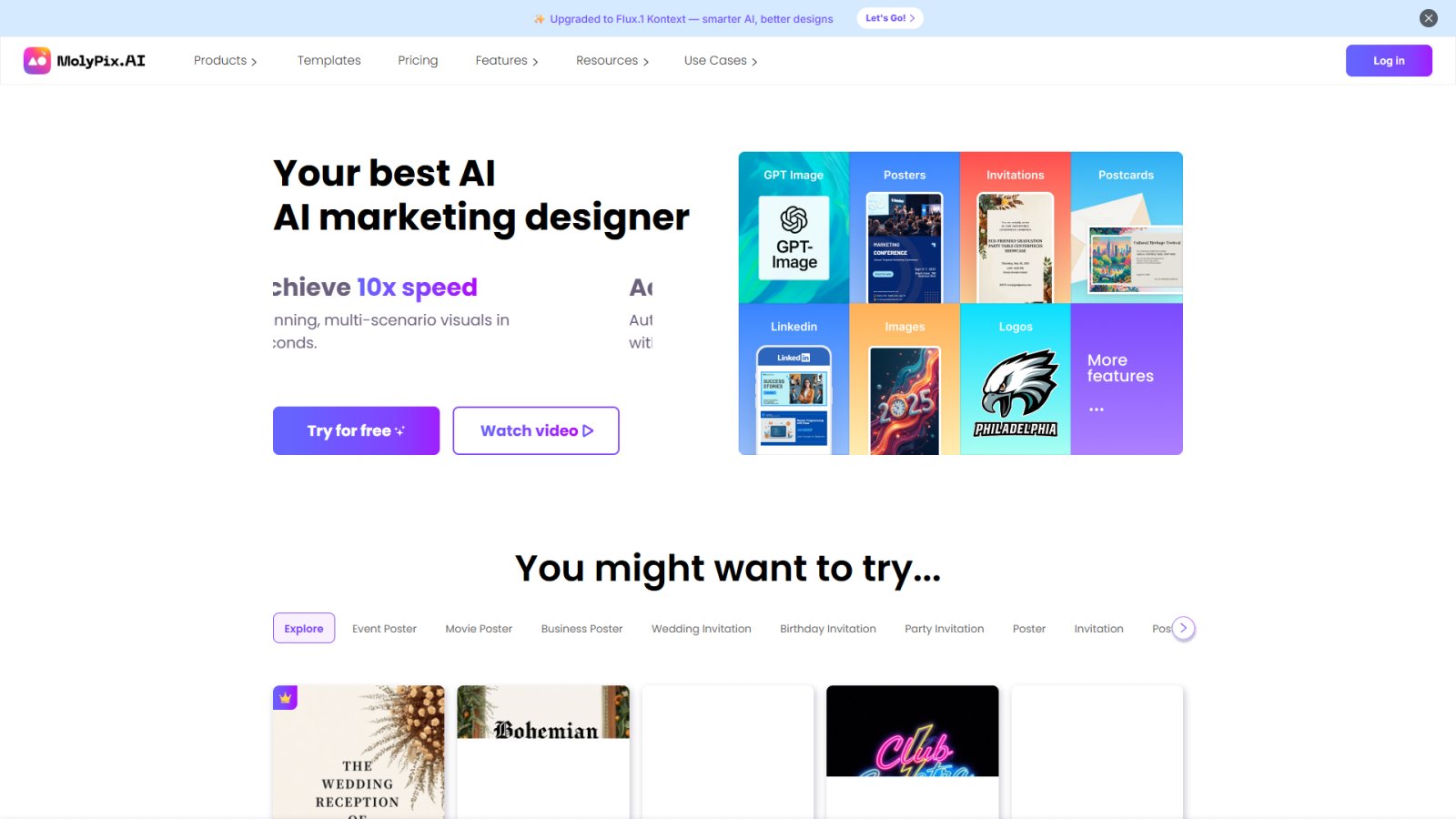MolyPix.AI нейросеть Главная страница