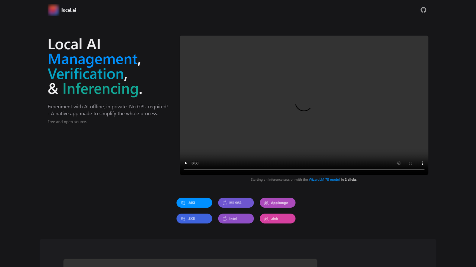 The Local AI Playground — интерфейс нейросети The Local AI Playground — интерфейс нейросети