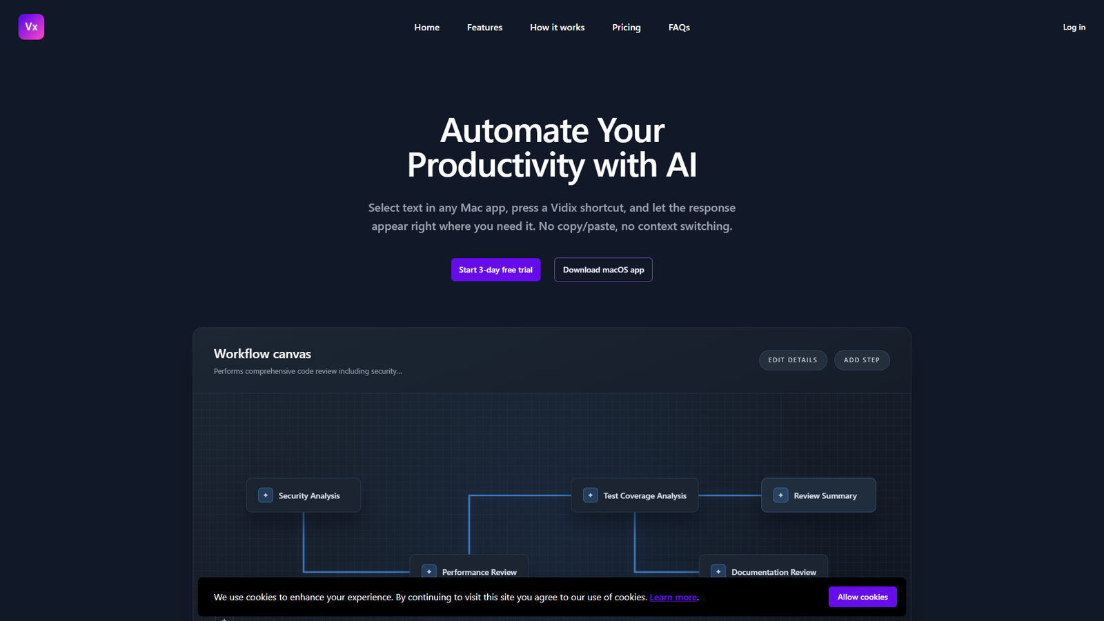 Vidix — интерфейс нейросети Vidix — интерфейс нейросети