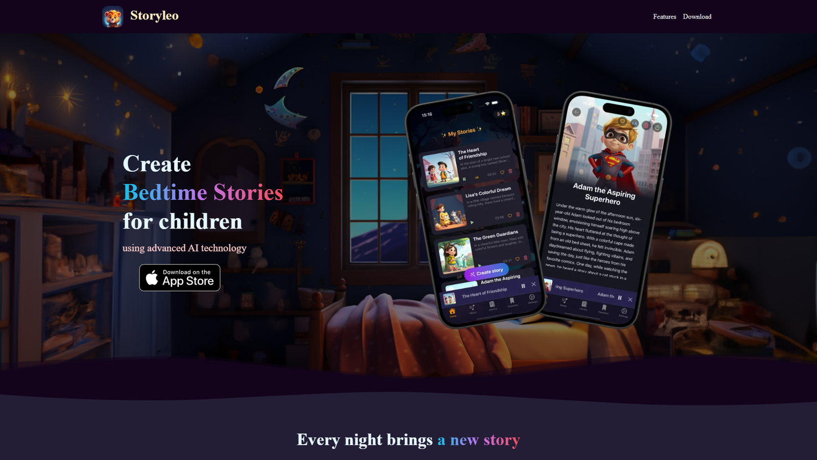 Storyleo — интерфейс нейросети Storyleo — интерфейс нейросети