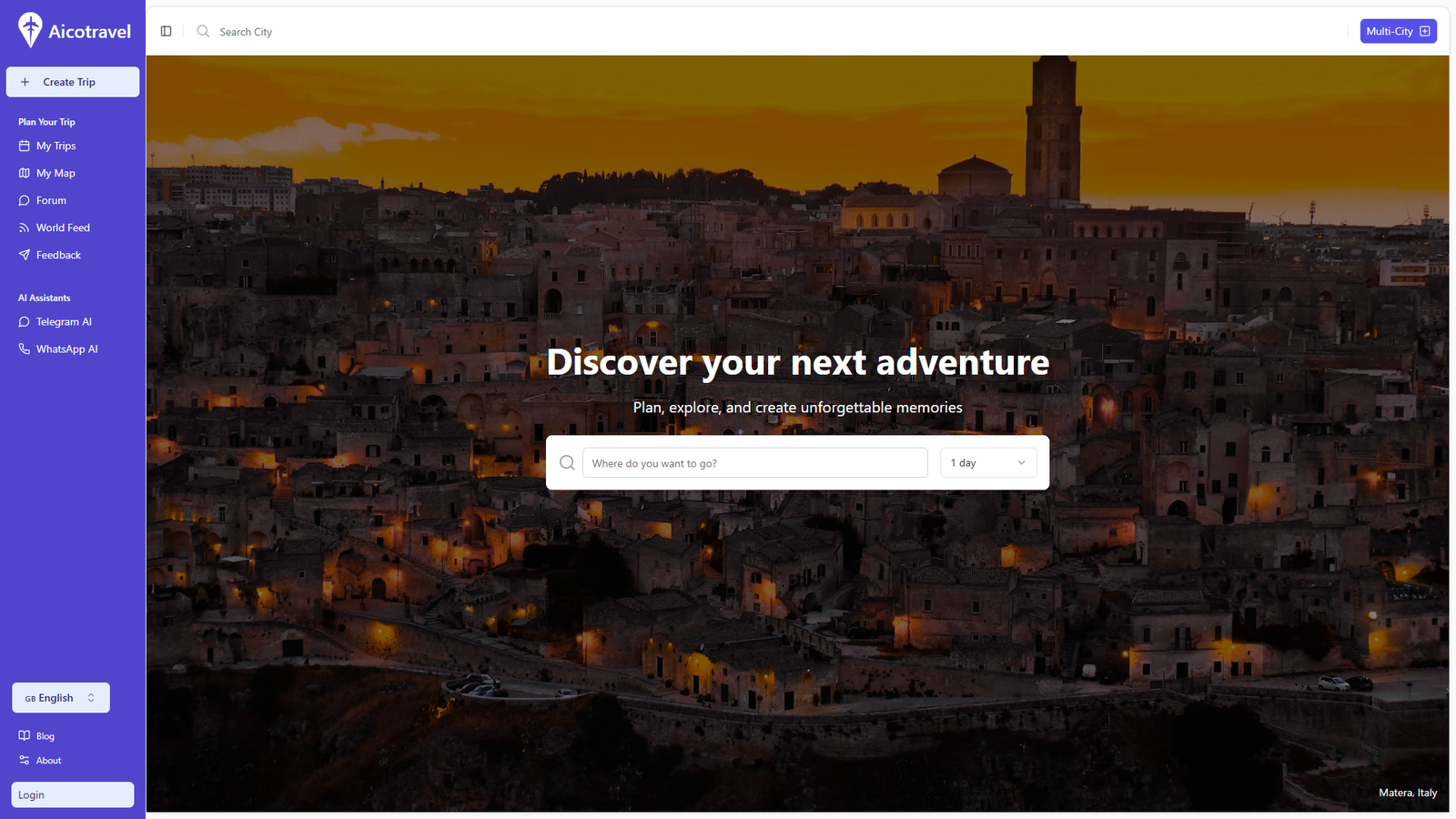 Aicotravel — интерфейс нейросети Aicotravel — интерфейс нейросети