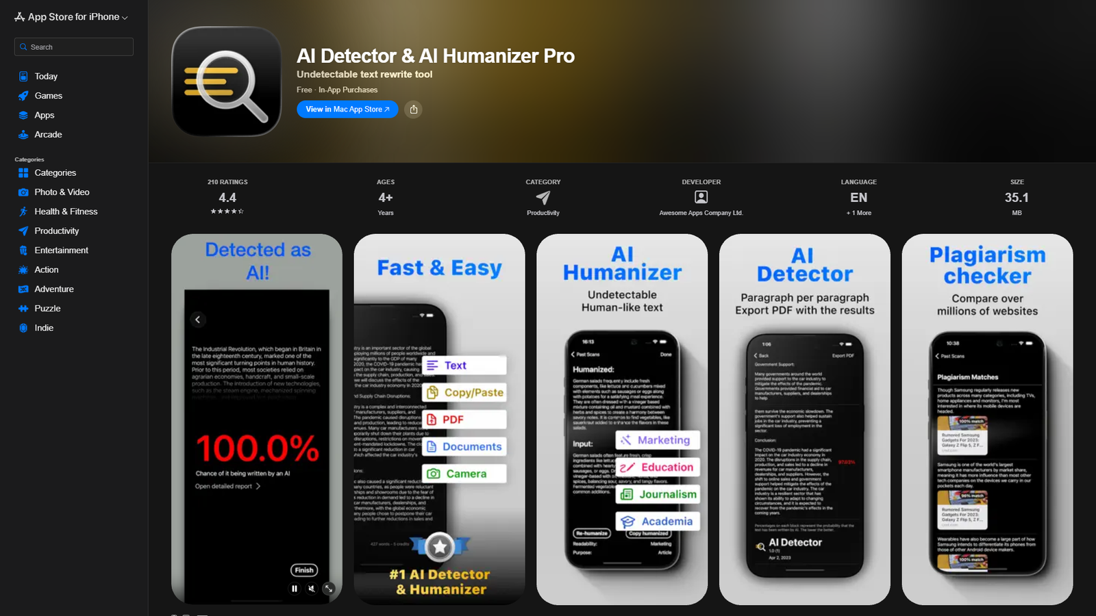 AI Detector & AI Humanizer Pro — интерфейс нейросети AI Detector & AI Humanizer Pro — интерфейс нейросети