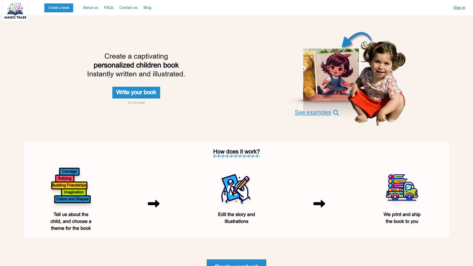 Magic Tales — интерфейс нейросети Magic Tales — интерфейс нейросети