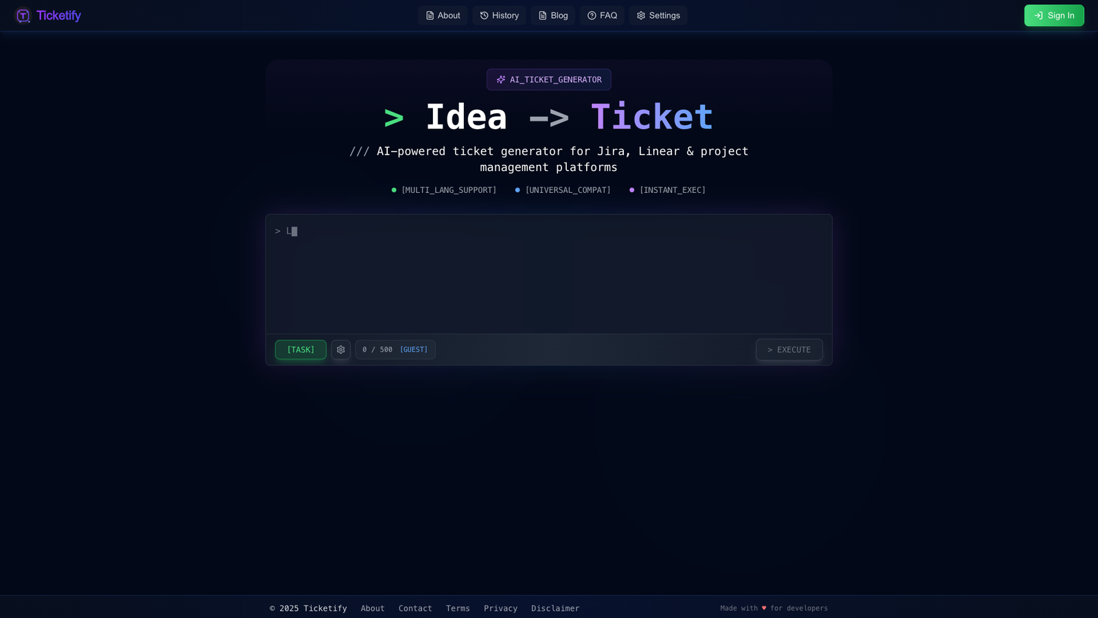 Ticketify — интерфейс нейросети Ticketify — интерфейс нейросети