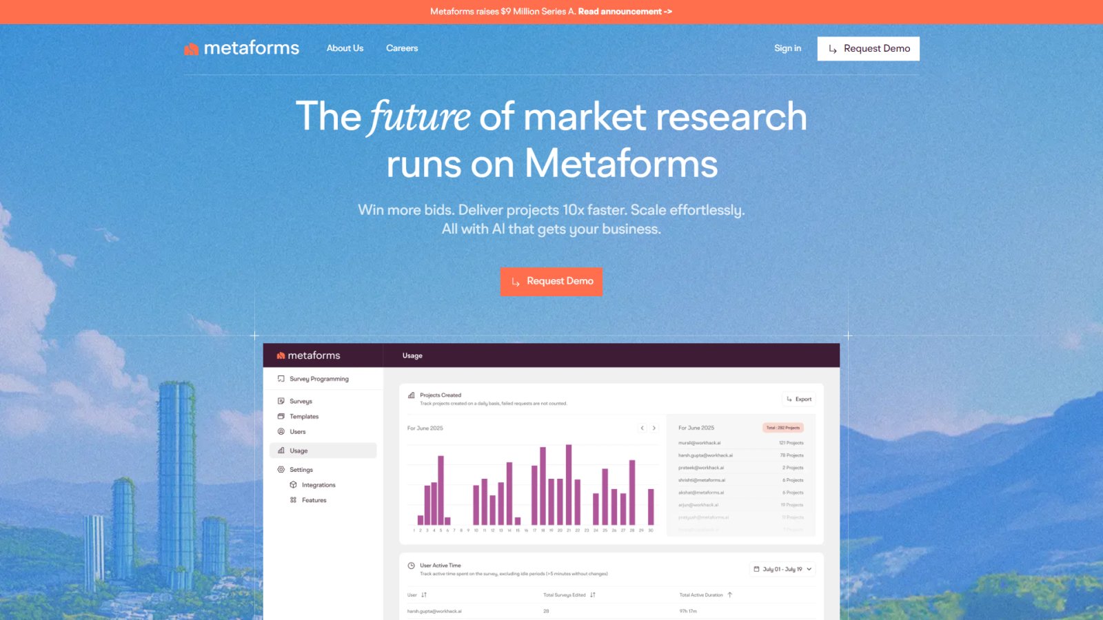 Metaforms нейросеть Главная страница
