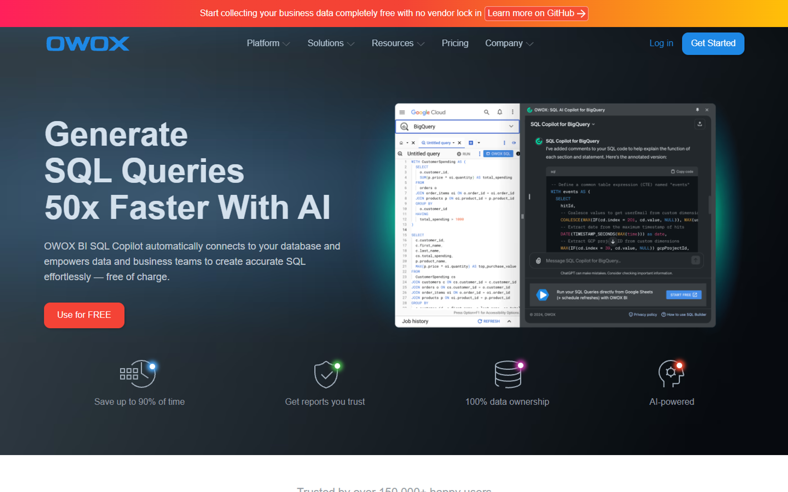 OWOX BI SQL Copilot — интерфейс нейросети OWOX BI SQL Copilot — интерфейс нейросети