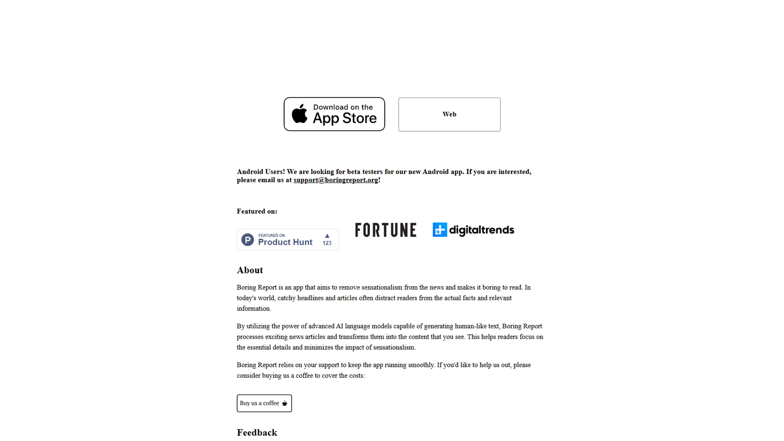 Boring Report — интерфейс нейросети Boring Report — интерфейс нейросети