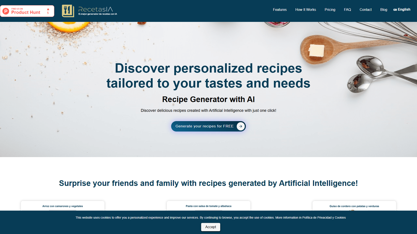 RecetasIA — интерфейс нейросети RecetasIA — интерфейс нейросети