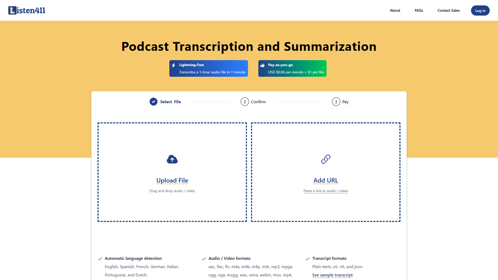 Listen411 — интерфейс нейросети Listen411 — интерфейс нейросети
