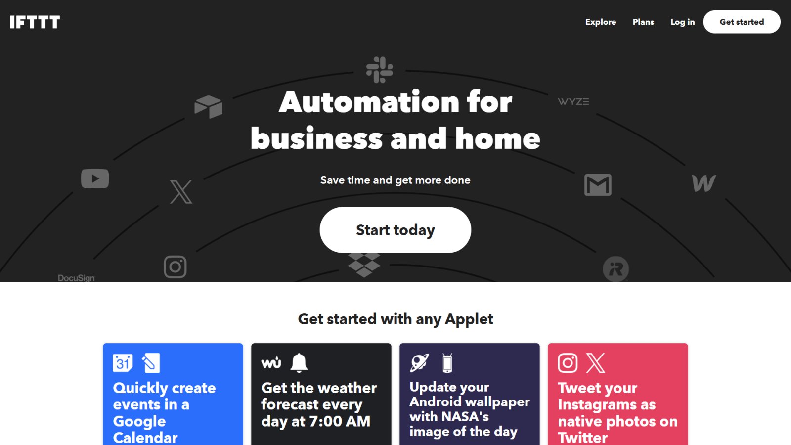 IFTTT нейросеть Главная страница