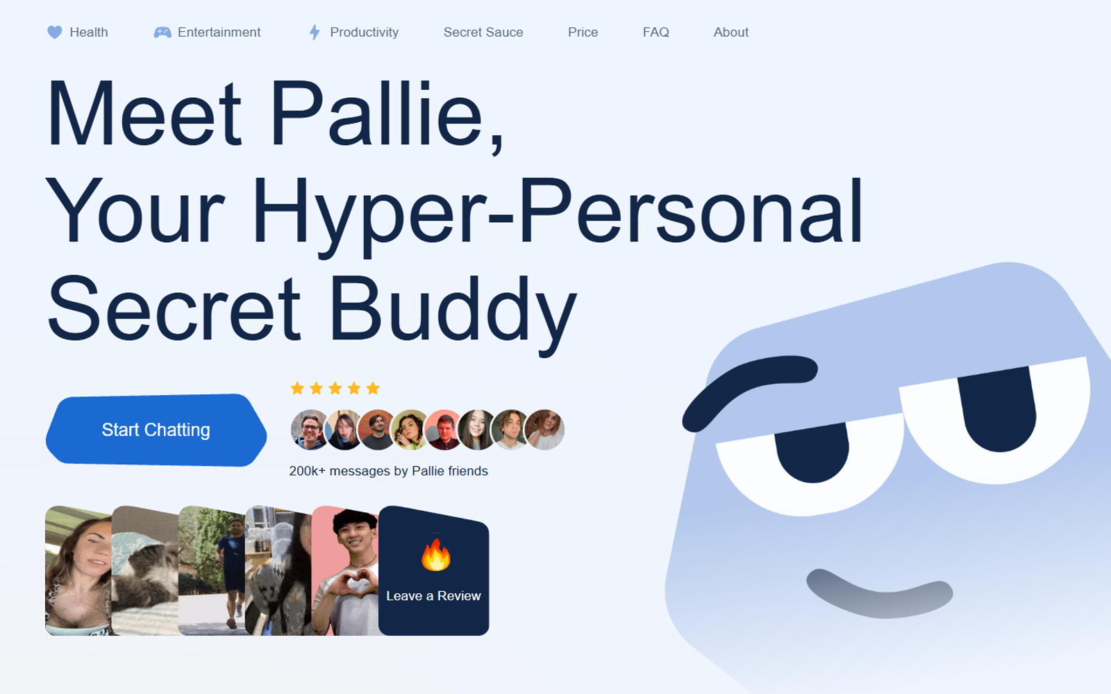 Pallie — AI Buddy — интерфейс нейросети Pallie — AI Buddy — интерфейс нейросети