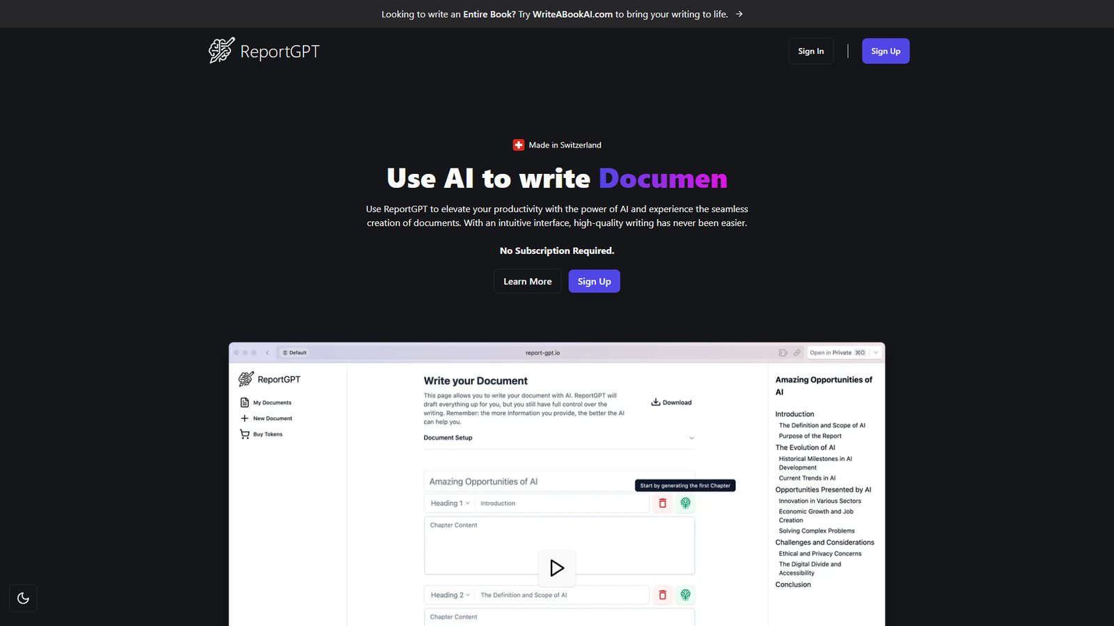 ReportGPT — интерфейс нейросети ReportGPT — интерфейс нейросети