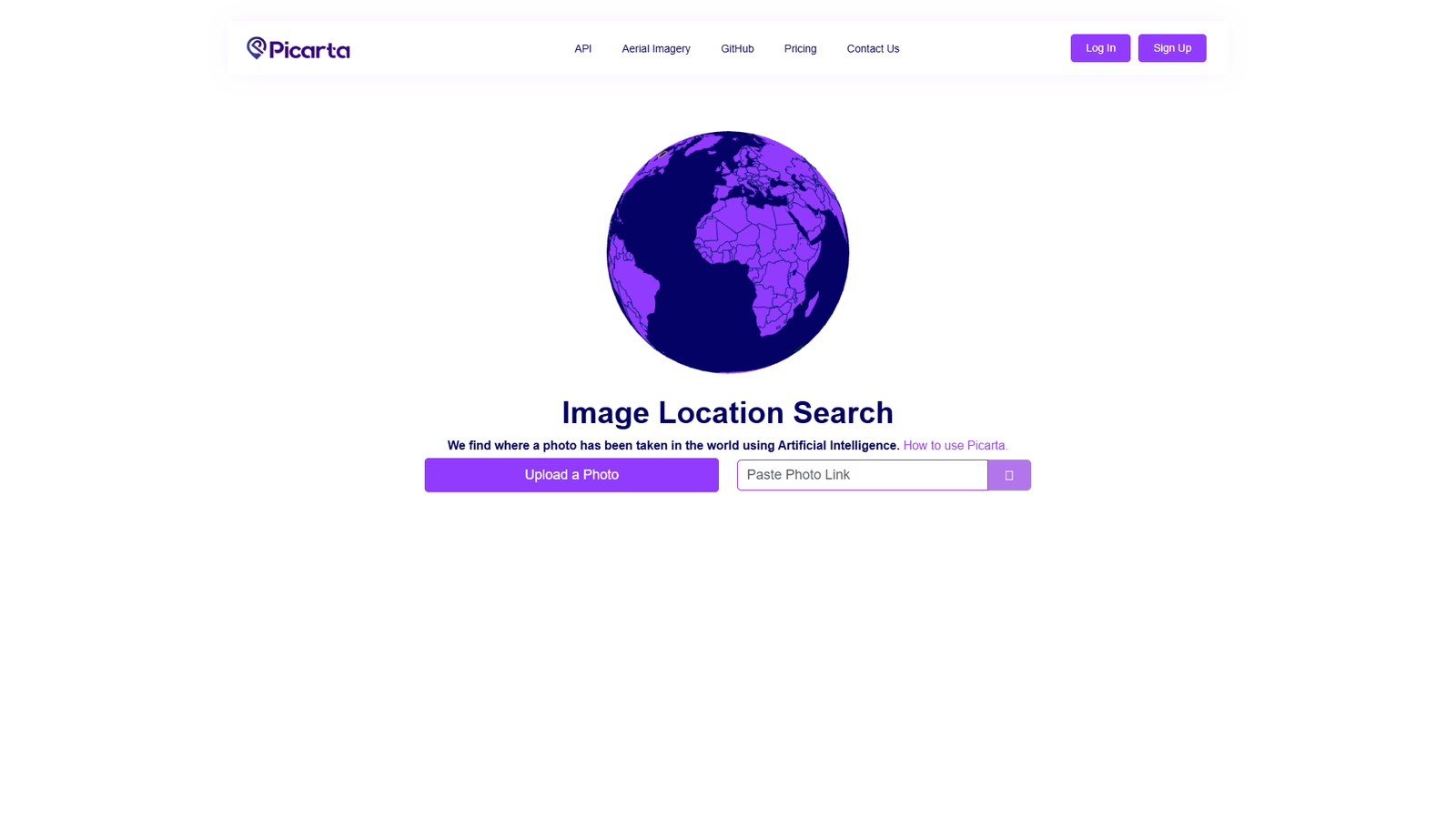 Picarta — интерфейс нейросети Picarta — интерфейс нейросети