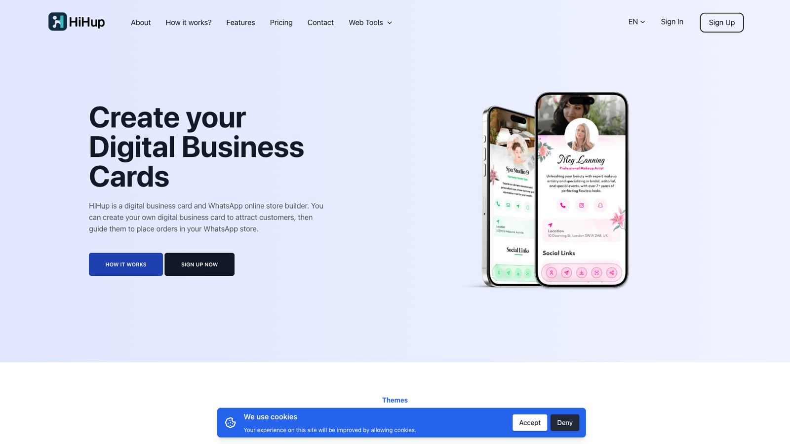 HiHup — интерфейс нейросети