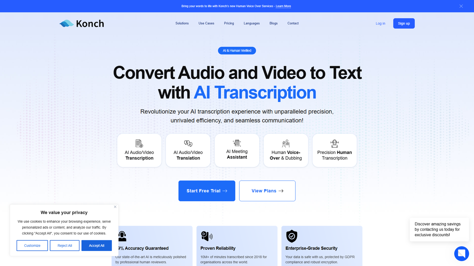Konch AI Transcription — интерфейс нейросети Konch AI Transcription — интерфейс нейросети