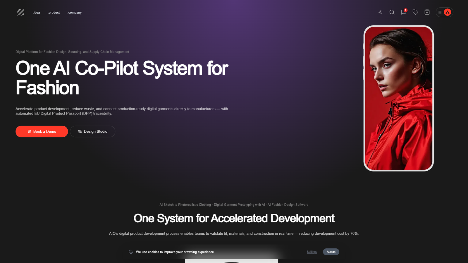 AIO — AI Co-Pilot for Fashion Design — интерфейс нейросети AIO — AI Co-Pilot for Fashion Design — интерфейс нейросети