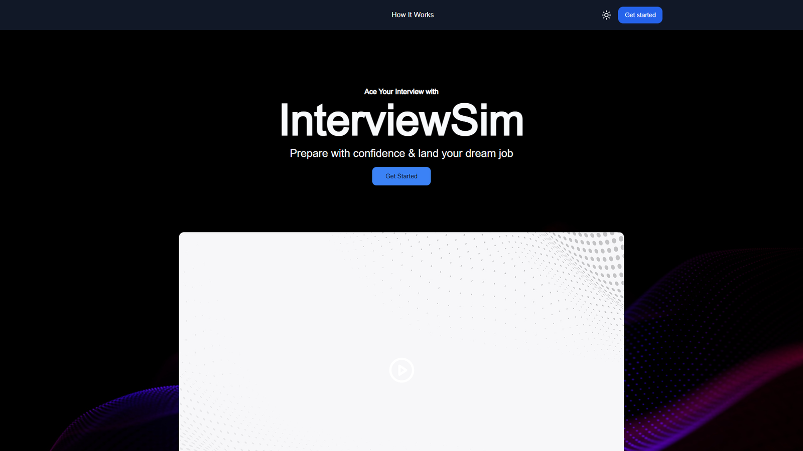 InterviewSim — интерфейс нейросети InterviewSim — интерфейс нейросети