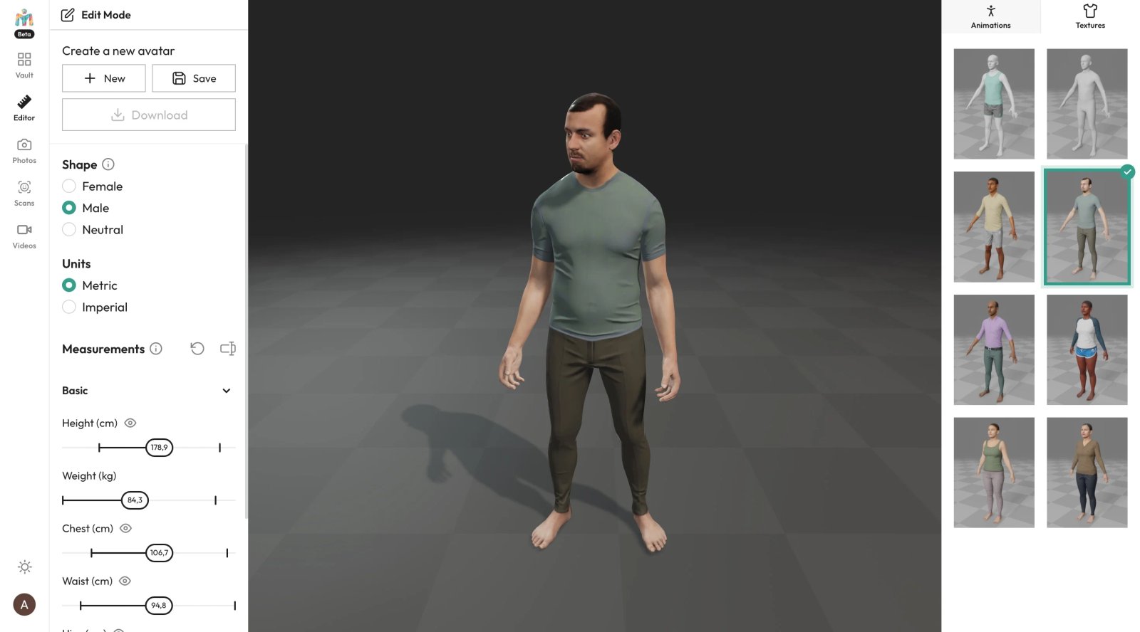 Meshcapade Нейросеть создание 3D-аватара / AIDive