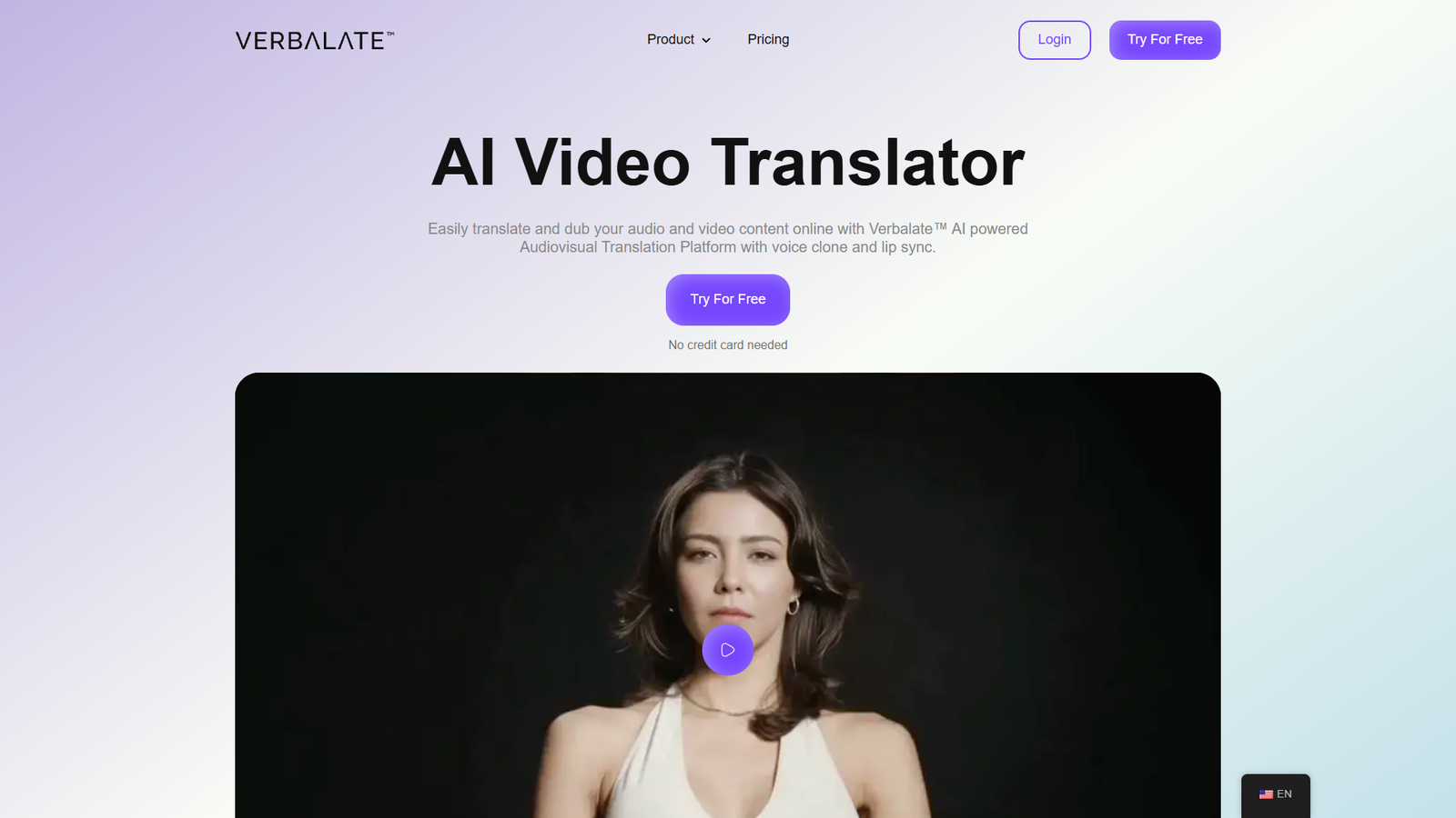 Verbalate AI Video Translator — интерфейс нейросети Verbalate AI Video Translator — интерфейс нейросети