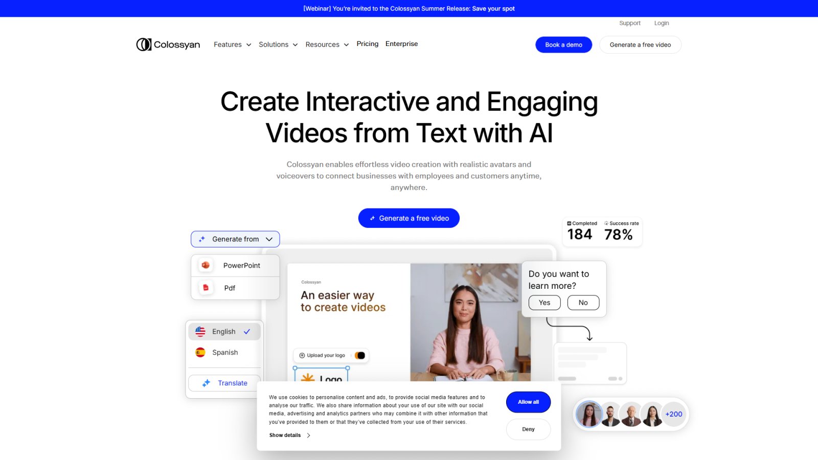 Colossyan нейросеть Главная страница Colossyan нейросеть Главная страница